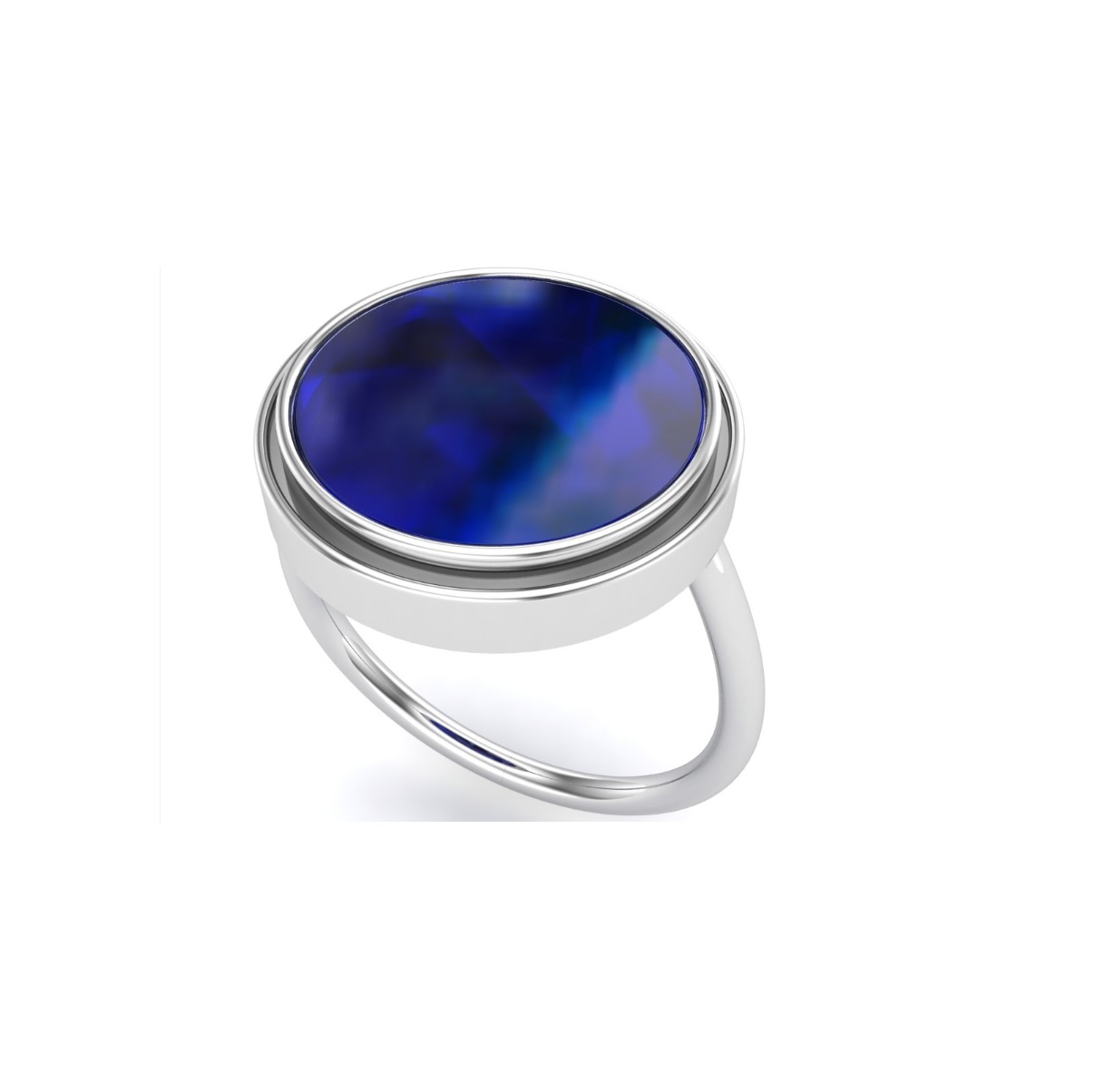 Bague en argent et pierre naturelle lapis lazuli Dusseldorf